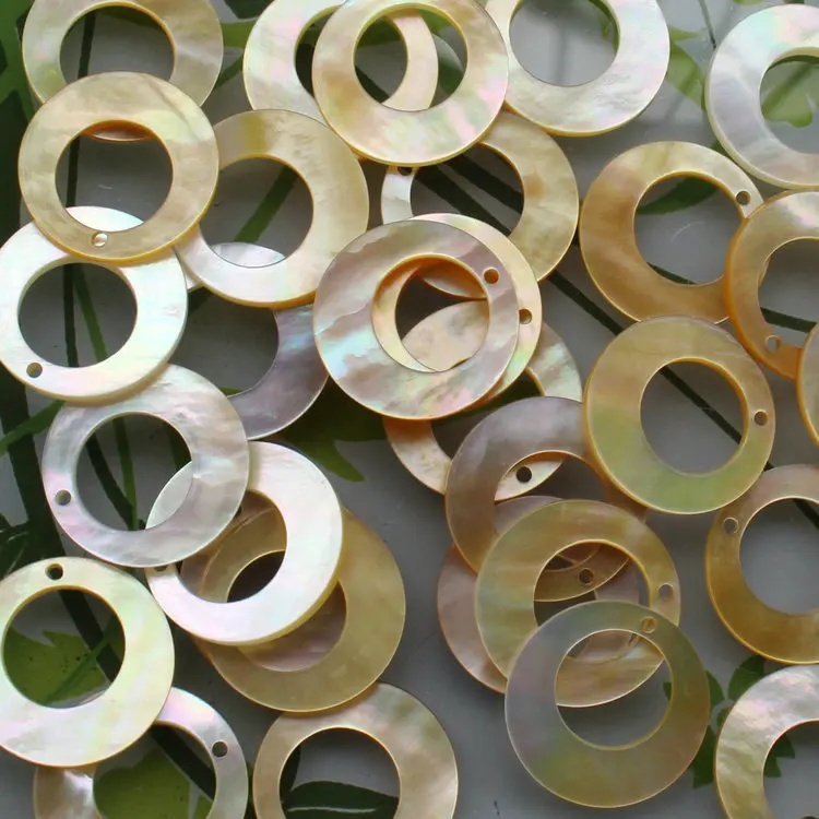 30pcs /lot 18mm Drilled Natural Round Circle Cut Mother Pearl Shell Beads of MOP for DIY Jewelry | Украшения и аксессуары
