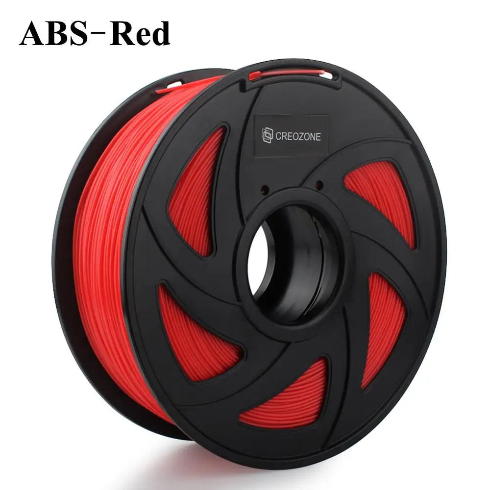 CREOZONE Высококачественная брендовая нить для 3d принтера 1,75 1 кг PLA ABS дерево TPU PetG PP PC Металлические Пластиковые Нити материалы для RepRap - Цвет: ABS Red