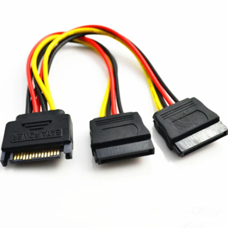 2 упаковки 15 контактный переходник SATA папа двойной мама|sata male|adapter cablepower adapter sata |