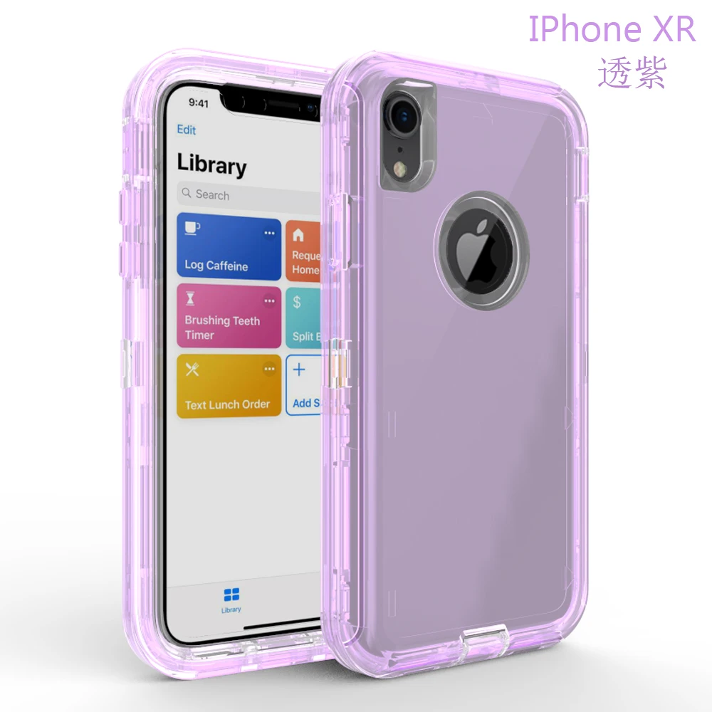 Для iPhone X Xs Max XR 7 8 6 6s Плюс Прозрачный Робот защитник Чехлы для samsung примечание 9 S8 S9