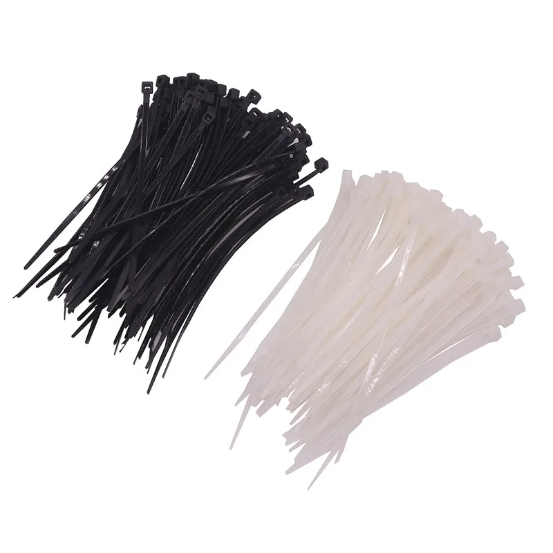 100 шт. самоблокирующиеся Нейлоновые кабельные стяжки длина 10 см|self-locking nylon cable