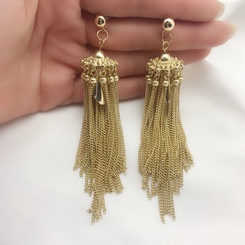2019 новые индивидуальные простые серьги с металлическими кисточками для женщин