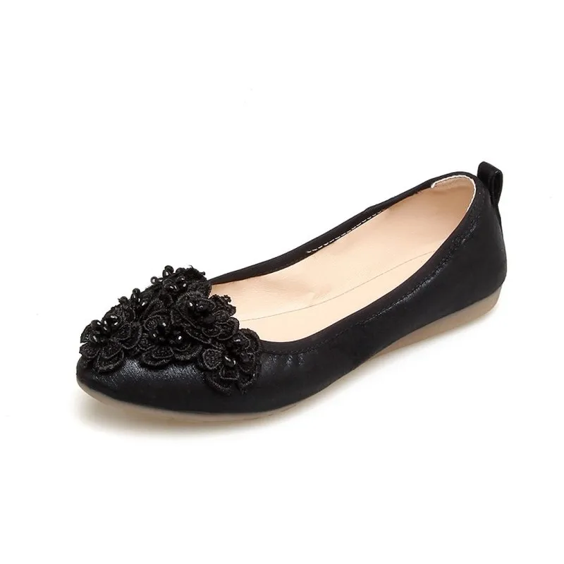 Весенне осенняя Новая модная женская обувь на плоской подошве с острым закрытым