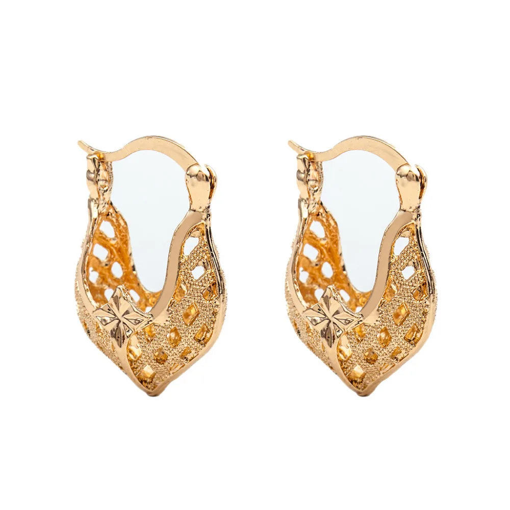 Женские серьги кольца в форме цветка золотого цвета|hoop earrings for women|fashion hoop earringshoop |