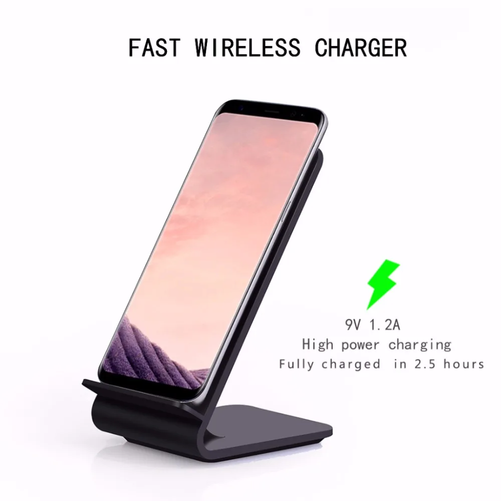 Беспроводное зарядное устройство Qi для iPhone X 8 ROCK док-станция быстрой зарядки Samsung
