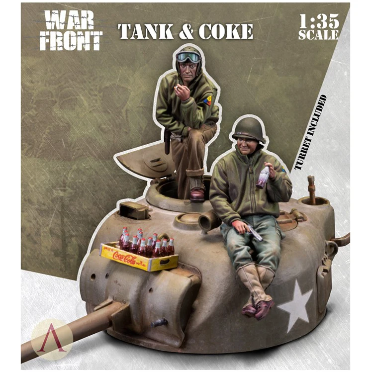1/35 танк и Кокс 2 человек содержащий колу смоляную модель солдатика GK Вторая