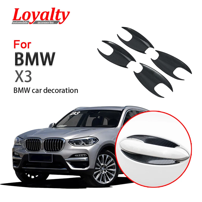 Лояльности для BMW X3 2018 2019 Внешний Дверные ручки чаши рамка крышка Накладка из