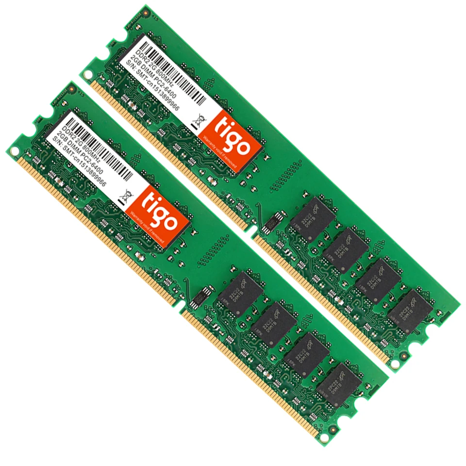 Tigo память для настольного компьютера б/у DDR2 (2pcsX2GB) 2GB 800MHz Φ 1 8 V CL6 240Pin 667MHz PC2 6400