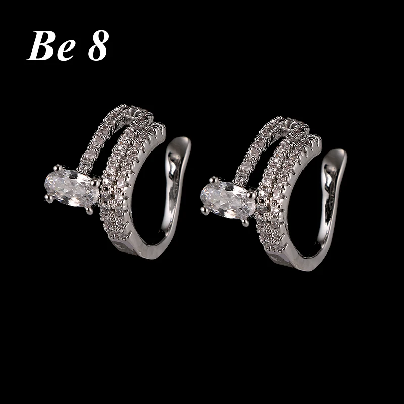 

Be8 Brand Beautiful New Design Shiny Crystal Hoop Earrings For Women White Gold Color Brincos Jewelry Birthday Party Gifts E-237