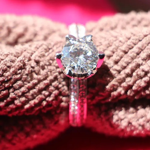 Подлинное кольцо лотоса из стерлингового серебра 925 пробы 2Ct 8 мм тестовое
