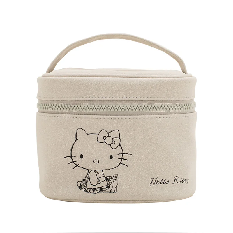 A Hello kitty милая сумка на запястье макияж портативный мультяшный ящик для хранения Женская сумочка для косметики путешествия модный Удобный плюшевый рюкзак - Цвет: A