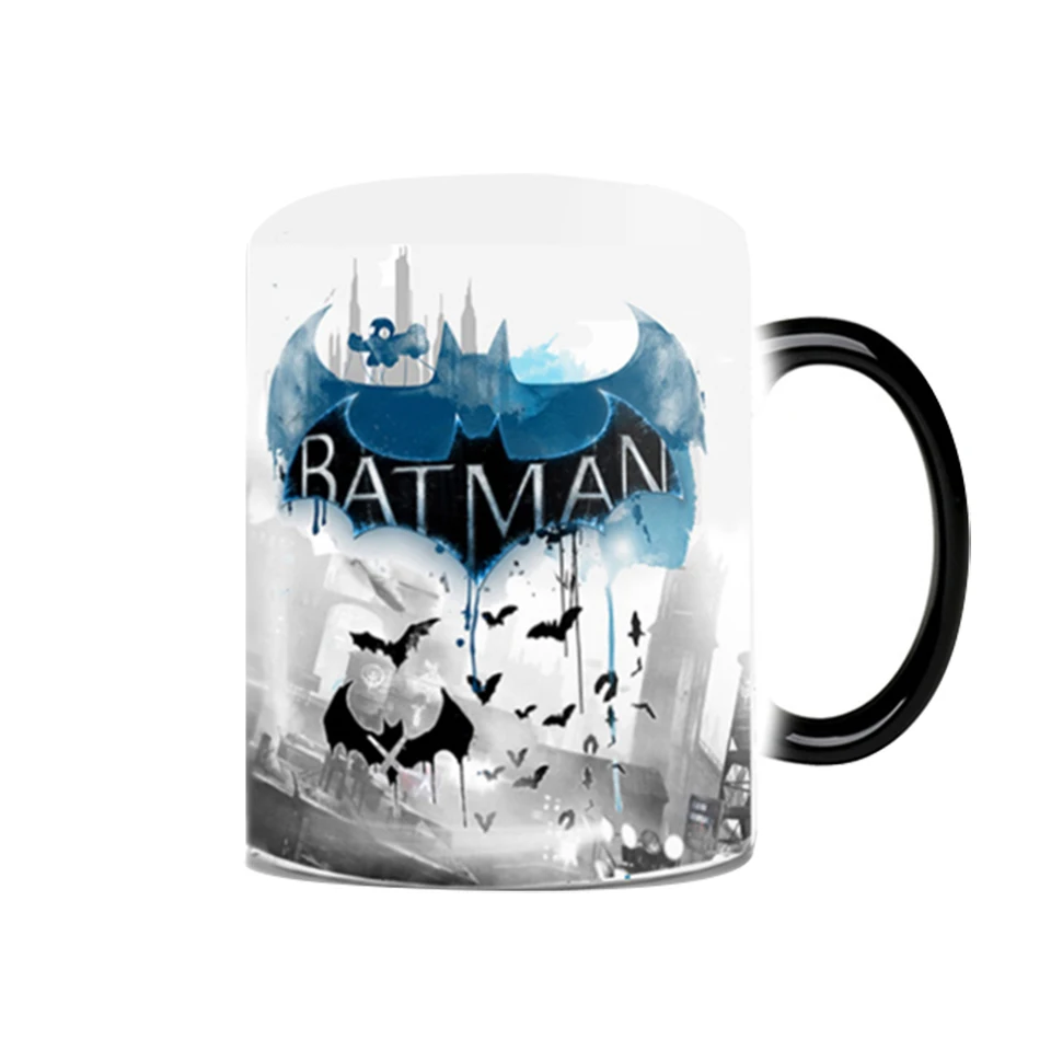 Transhome Batman Color Changing Mug Creative Ceramic Mug For Coffee Tea Milk Cup Batman Mug With Handgrip Funny Cups And Mugs