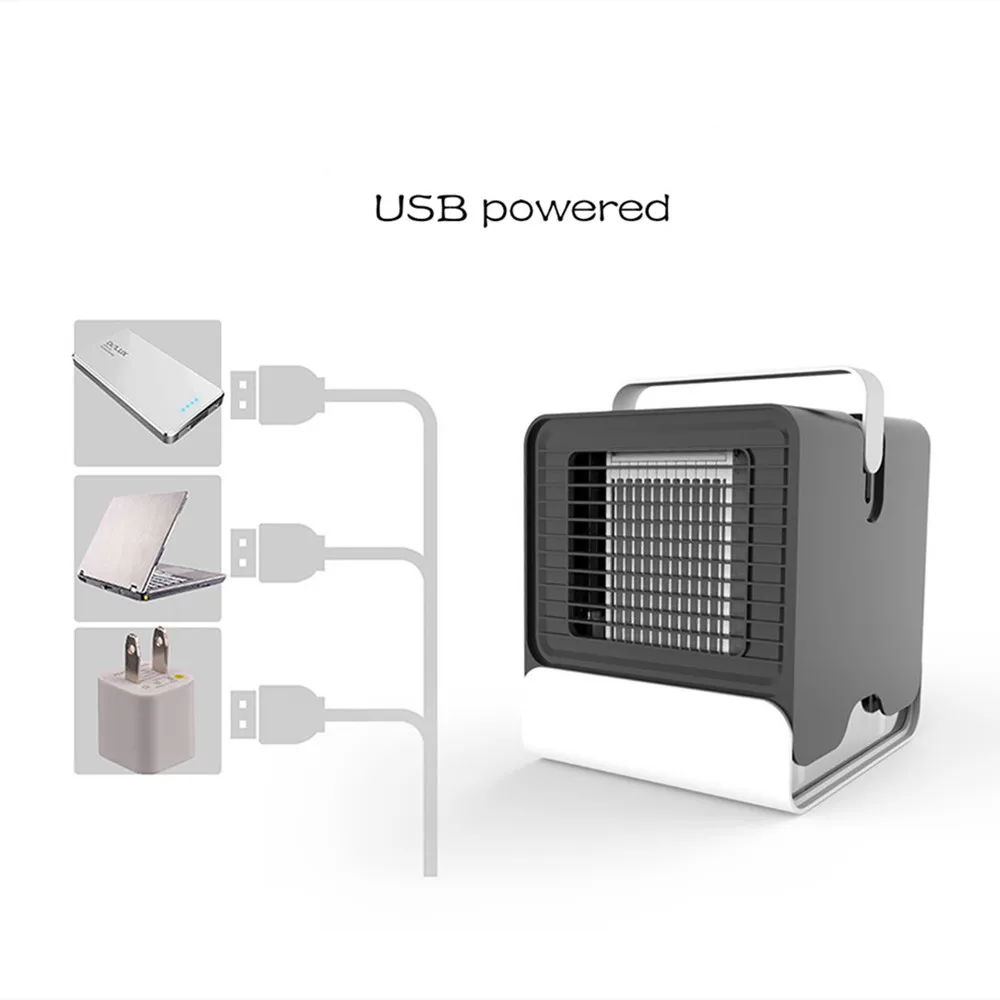 mini air conditioner fan Personal Evaporative portable USB Air Cooler The Quick Easy Way to Cool Any Space Home Office Desk | Бытовая