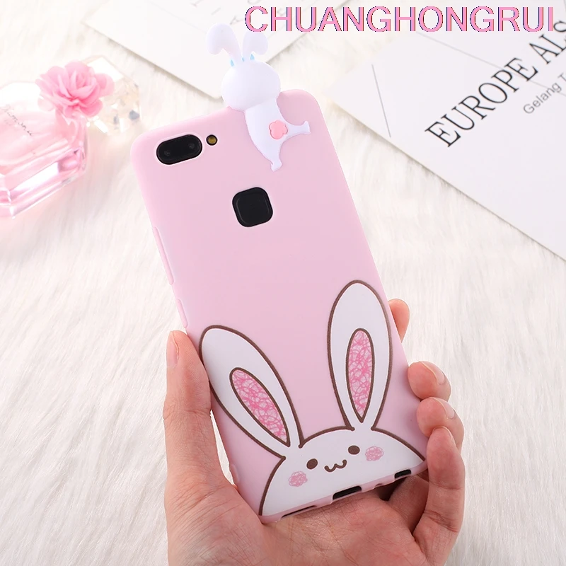 Мультфильм кролик кошка с стерео куклы для vivo телефона чехол силиконовый Чехол