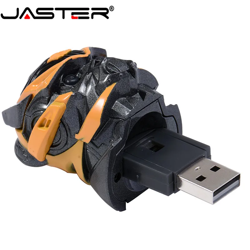 JASTER крутой USB 2,0 флэш-накопитель серии Трансформеры Bumblebee Thumb Memory Stick 4 ГБ 8 ГБ 16 ГБ 32 ГБ 64 ГБ 128 ГБ Флешка U диск