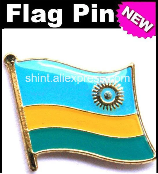 

Lapel Pins Rwanda Flag Pins All Over The World Badge Emblem Country State Pins