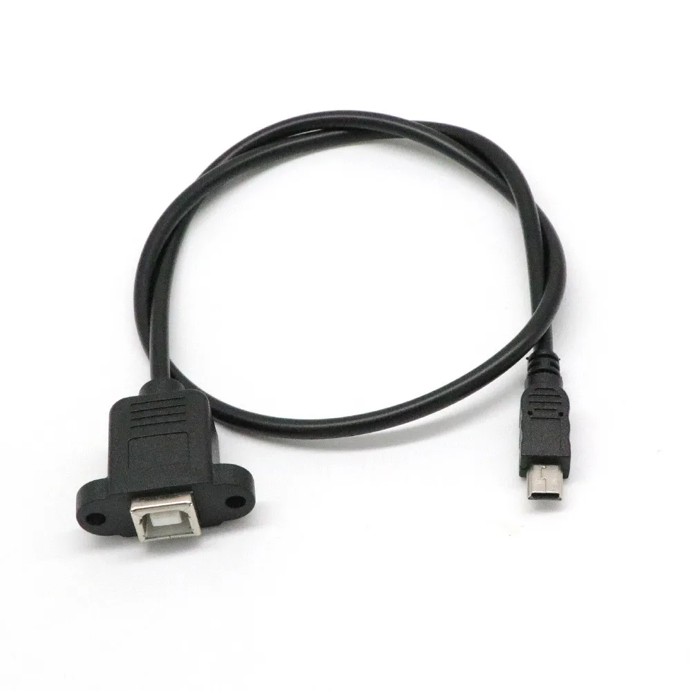 Принтер кабель для монтажа на панели + винт Mini USB 5 Pin мужчин и 2 0 B Jack женский Прямая