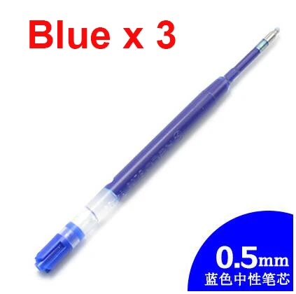OEM Blue ink 3pieces Оригинальные Xiaomi металлические ручки школьные Канцтовары, шариковая ручка PREMEC 0,5 мм швейцарская японская черная ручка - Цвет: OEM Blue ink 3pieces