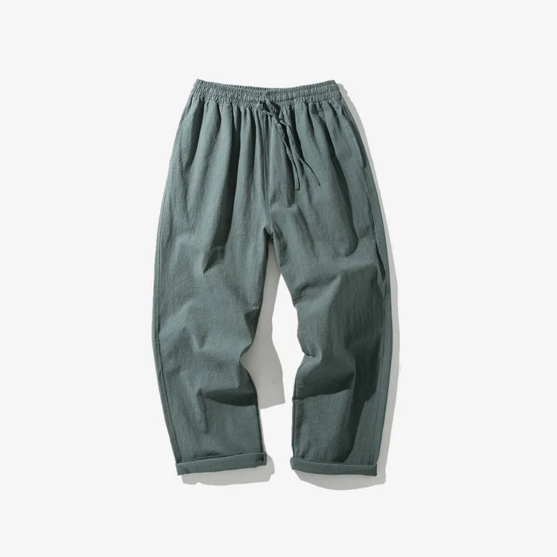 Льняные шаровары мужские s Jogger повседневные брюки/свободные брюки/Домашняя