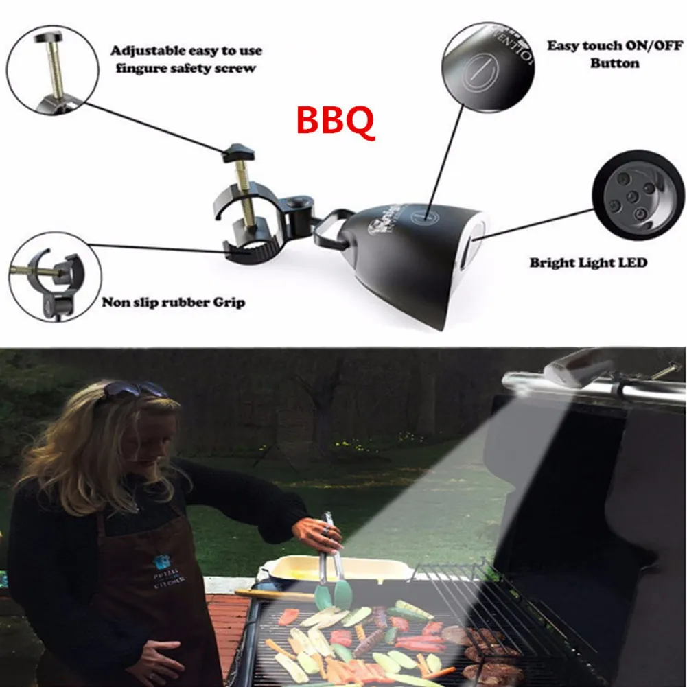 LED Кухня барбекю Открытый гибкий Рыбалка сенсорный датчик Гриль свет лампы