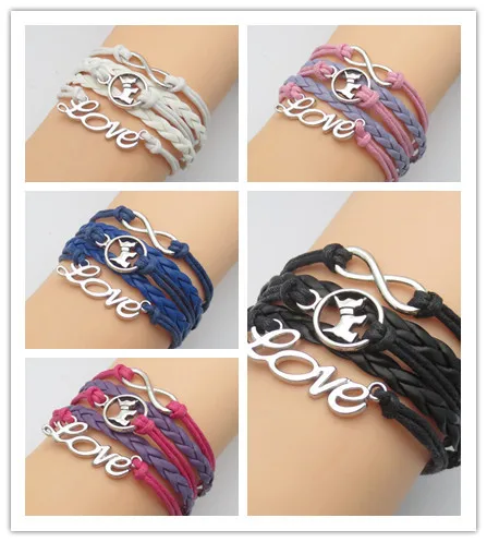 Love браслет для собак white Браслет s charm black dogs браслеты с изображением Air Force mom |