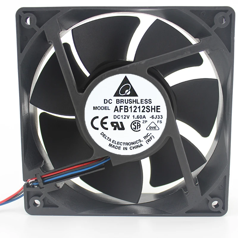 

Brand new original AFB1212SHE 12038 12V 1.6A 12CM high speed double bearing server cooling fan