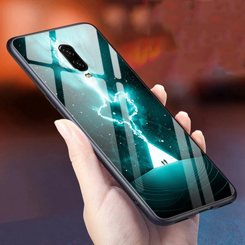 Чехлы с закаленным стеклом для мобильного телефона Oneplus 6 T чехол Роскошные модные