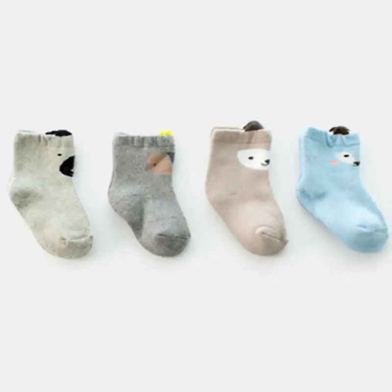 Детские бархатные толстые теплые махровые носки для малышей новорожденных