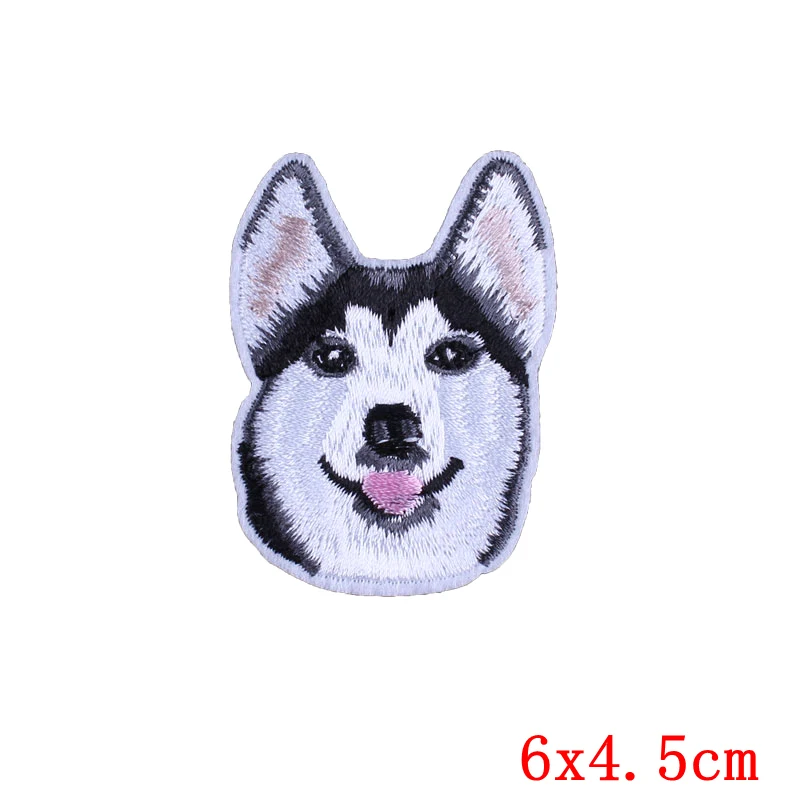 Безникелевый белый Prajna Husky патч собачья кость Лидер продаж наклейки одежда железные на нашивки для одежды вышитые пришить Аппликация DIY parches D - Цвет: Безникелевый белый