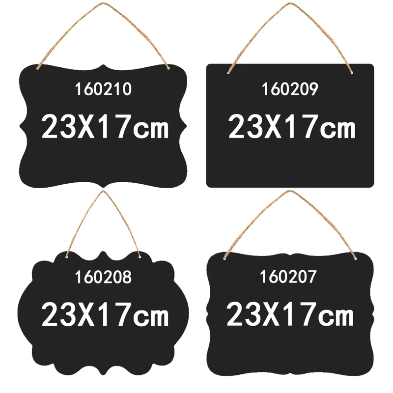 4 шт. инновационные двойные Двухсторонняя доска табличка из дерева для украшения