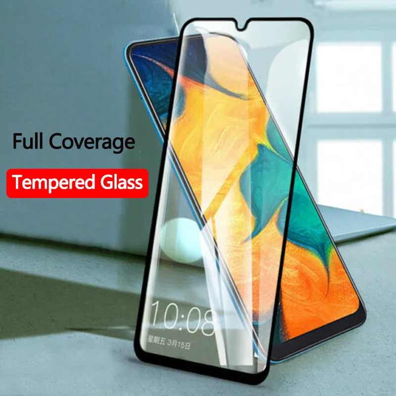 Закаленное стекло для Samsung A50 защитная пленка с полным покрытием A30 A40 Sumsung A 30