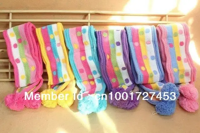 100% cotton warm thicken knitting baby hat for winter plus scarf | Детская одежда и обувь