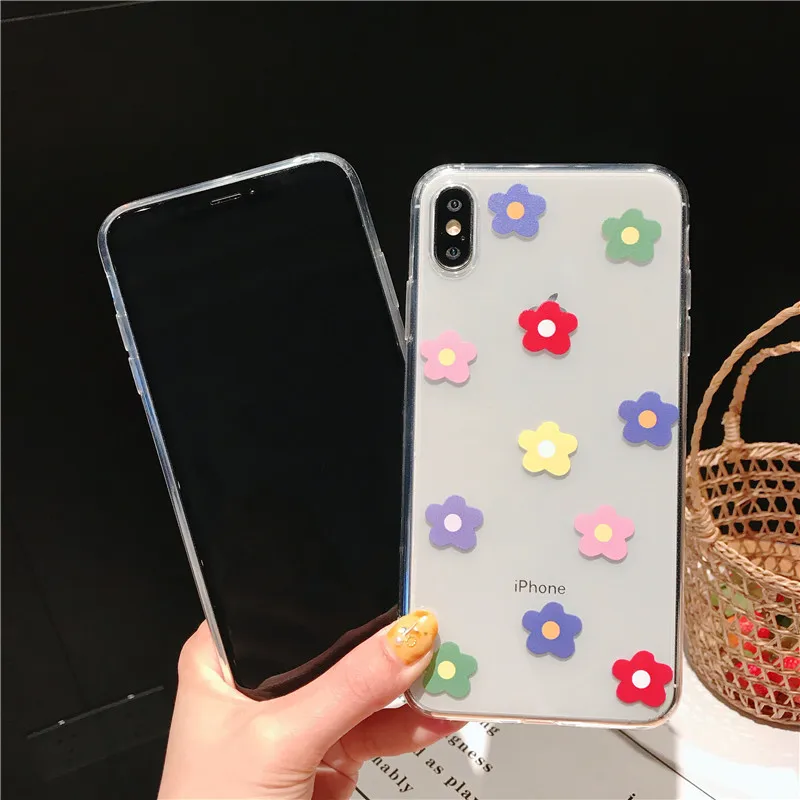 Чехол ярких цветов для iPhone X XR XS Max с рисунком подсолнуха 6 6s мягкие матовые Мягкие