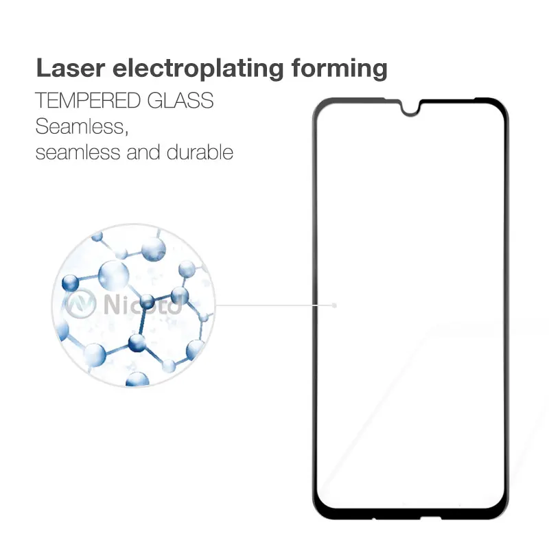 Для Huawei P Smart 2019 Nicotd 2.5D Premium полное покрытие закаленное стекло для Nova 4 3 3i 2i y6 67 pro