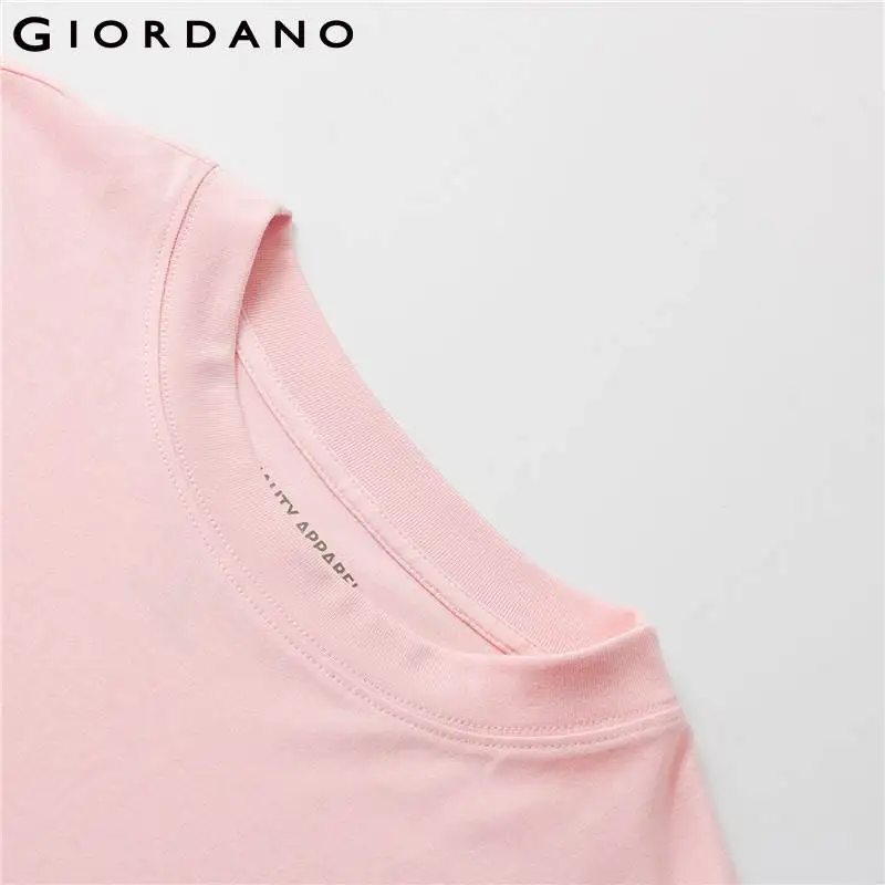 Giordano женская футболка с коротким рукавом свободного покроя круглым вырезом