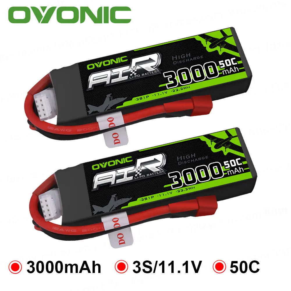2 упаковки ovoic 8000mAh 4500mAh 5500mAh 3000mAh 2200mAh 50C 6S 4S 3S 2S Lipo аккумулятор для RC Heli Quad самолета автомобиля лодки