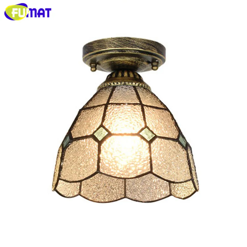 FUMAT потолочные светильники лампа Tiffany Витражная plafondlamp светодиодная