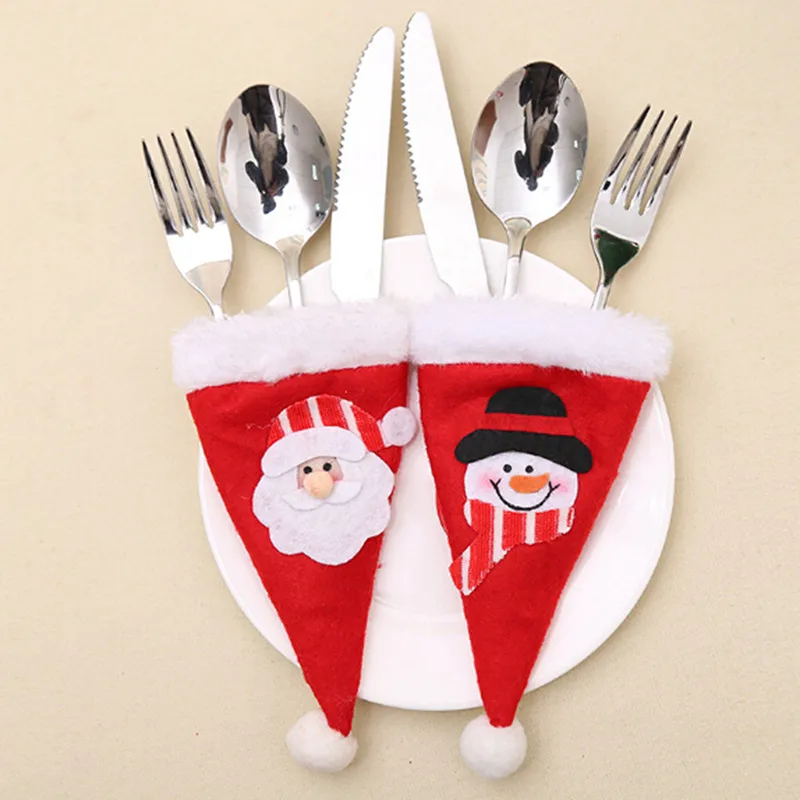 Новейшая Рождественская мини шляпа для бутылок рождественские украшения шляп