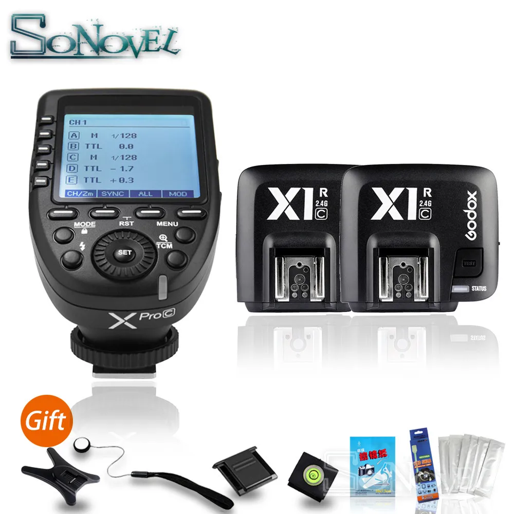 В наличии Godox XPro-C Flash Trigger Transmitter с E-TTL II 2 4G Wireless X System HSS LCD Screen + 2x X1R-C Receiver для Canon |