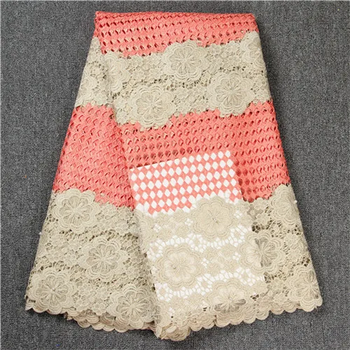 Free Shipping African swiss voile lace high quality.White color Fabric 5 Yards 100% Cotton Water soluble Lace green | Дом и сад