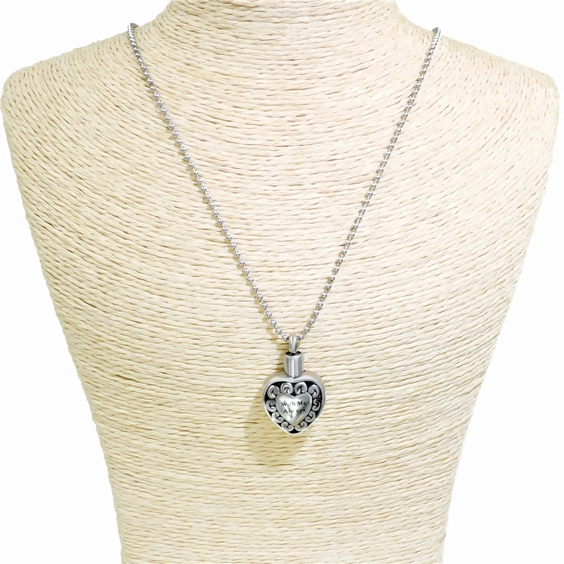 Со мной всегда сердце любовь цветок сувенир урна для праха Подвеска из