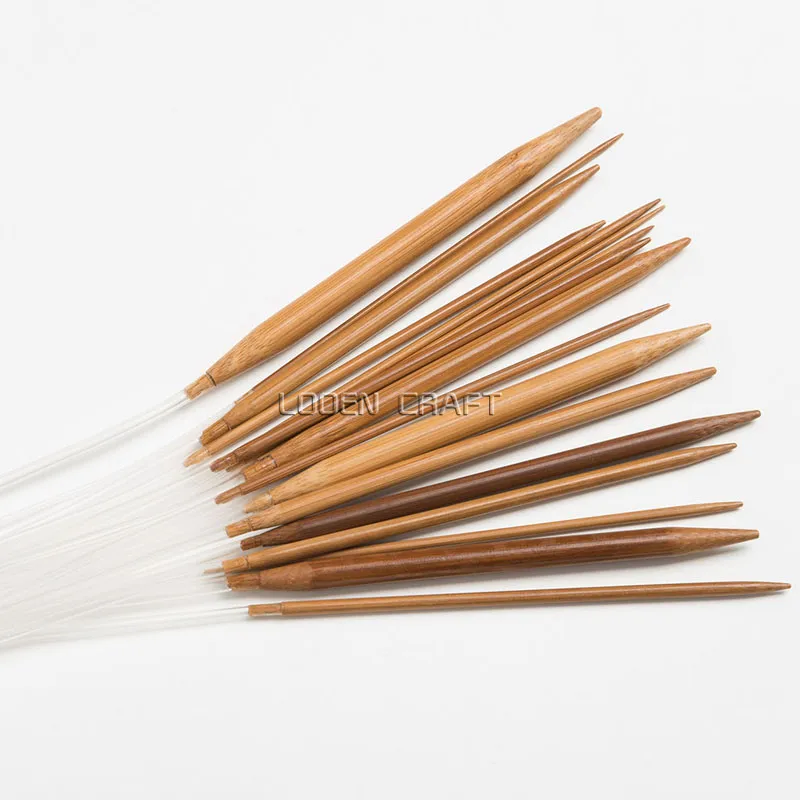 18 шт. 80 см круглый трубчатый карбонизированный бамбуковый кольцевой спицы тканая