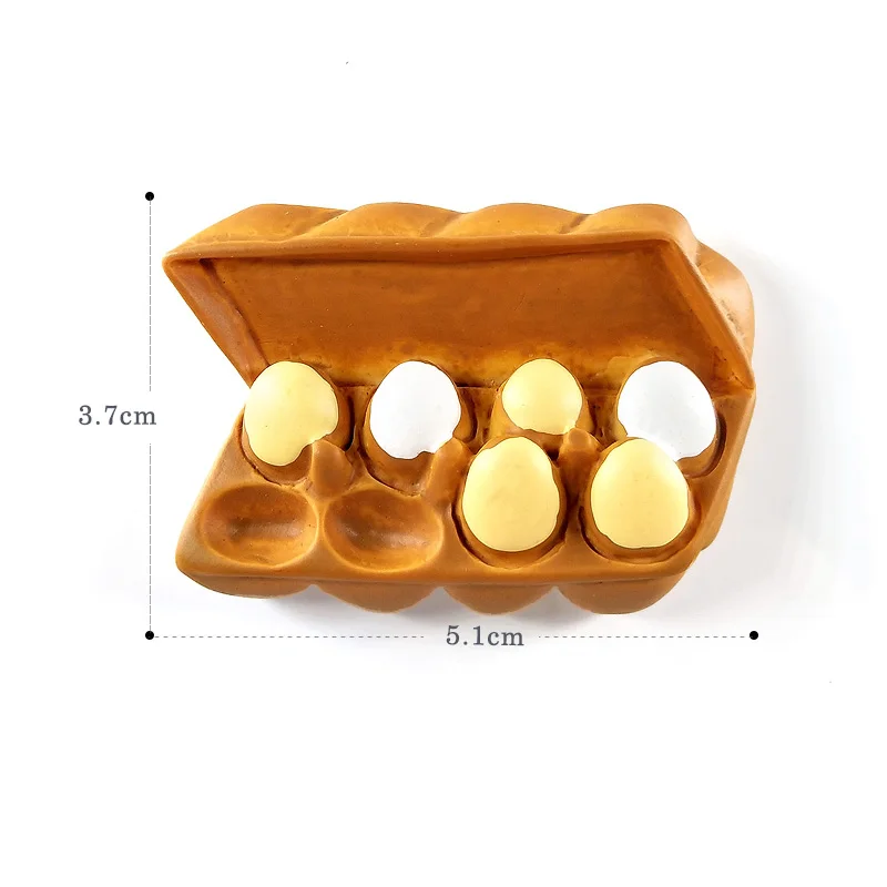 Egg Box 1 шт. магнит для завтрака, хлеба, яиц, холодильника, мультяшная пищевая белая доска, наклейка, магниты для холодильника из смолы, аксессуары для украшения дома DIY - Цвет: Egg Box