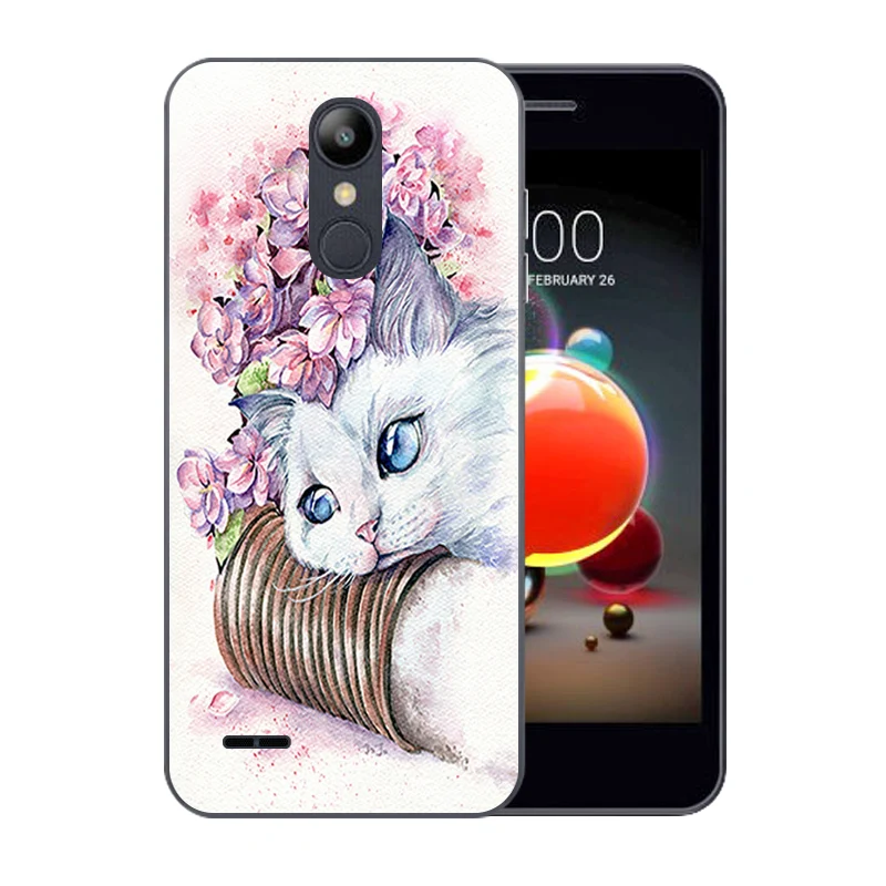 5 0-дюймовый чехол для телефона LG K9/K8 2018 Роскошный из ТПУ с рисунком кошки удачи K 9 8