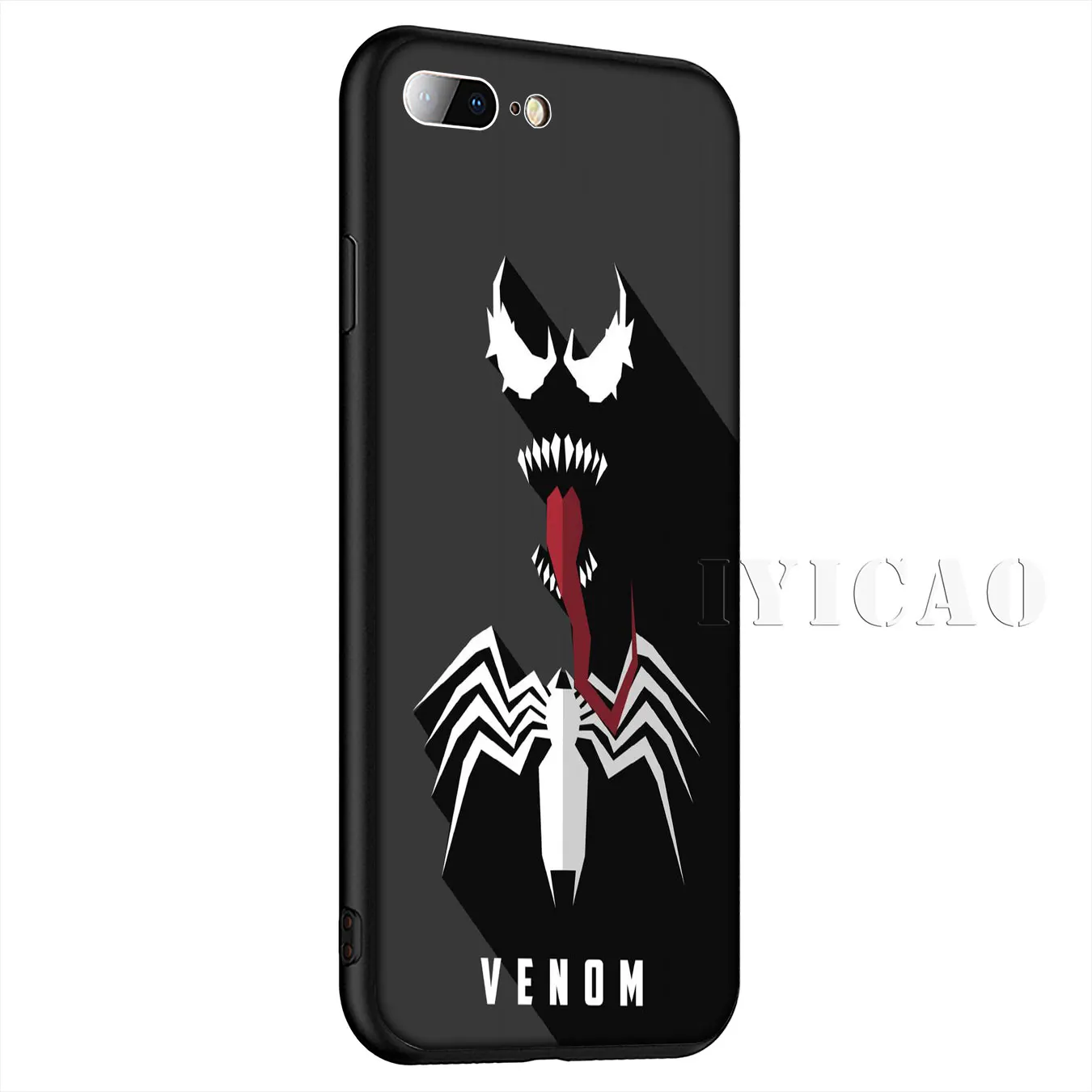 Силиконовый мягкий чехол IYICAO Venom Marvel Villain для iPhone XR X XS Max 8 7 6 S Plus 5 5S SE |