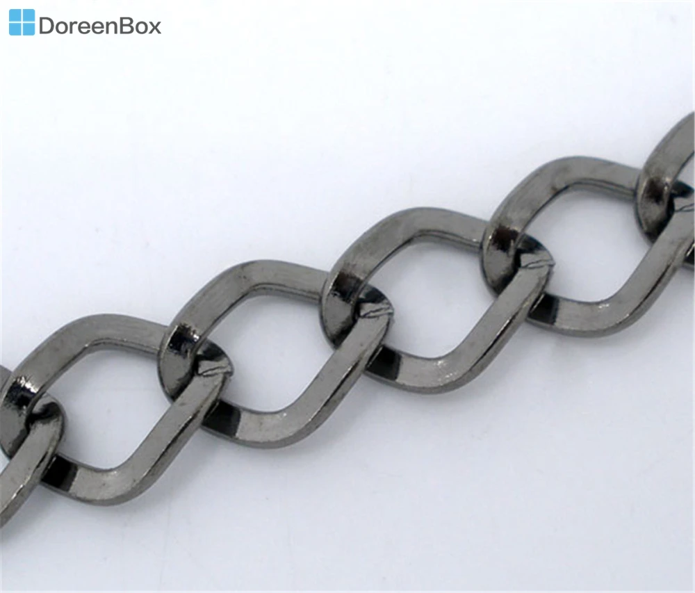 Doreen Box Lovely 4 м металлические квадратные цепочки фурнитура 7х8 мм (B04713)|chain findings|curb