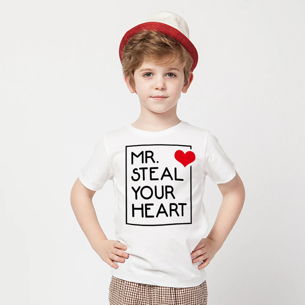 Подарок на день Святого Валентина с надписью Mr. Steal Your Heart для маленьких
