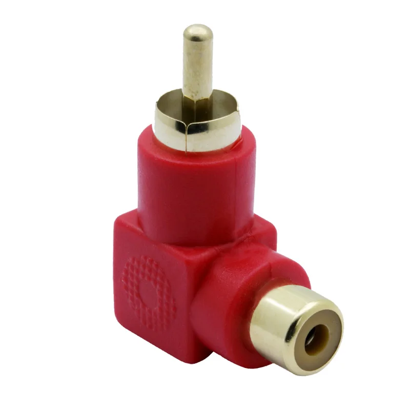 5pcs Industrial 90 Degree RCA Right Angle Connector Plug Adapters Male To Female M/F Elbow Adapter Audio | Строительство и ремонт