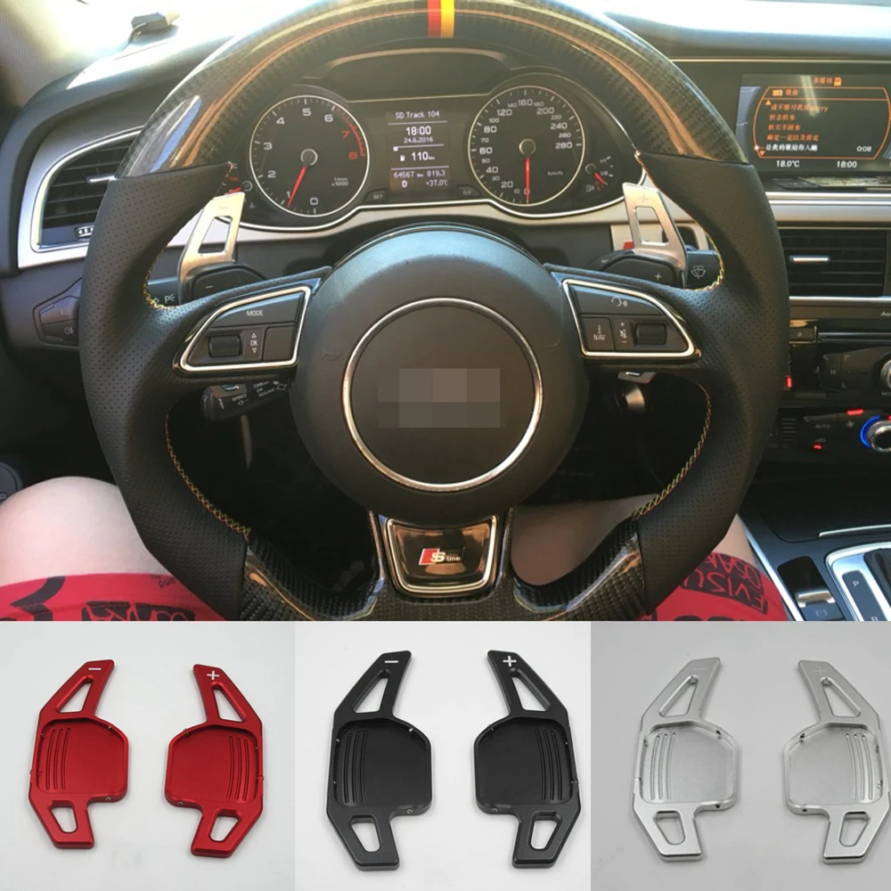 TTCR II алюминиевый руль DSG paddle shifters для Audi A4L A5 A6L A8 Q5 Q7 2008 2012 Paddle коробка передач