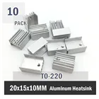 Радиатор Gdstime алюминиевый, 20*15*10 мм, 10 шт.